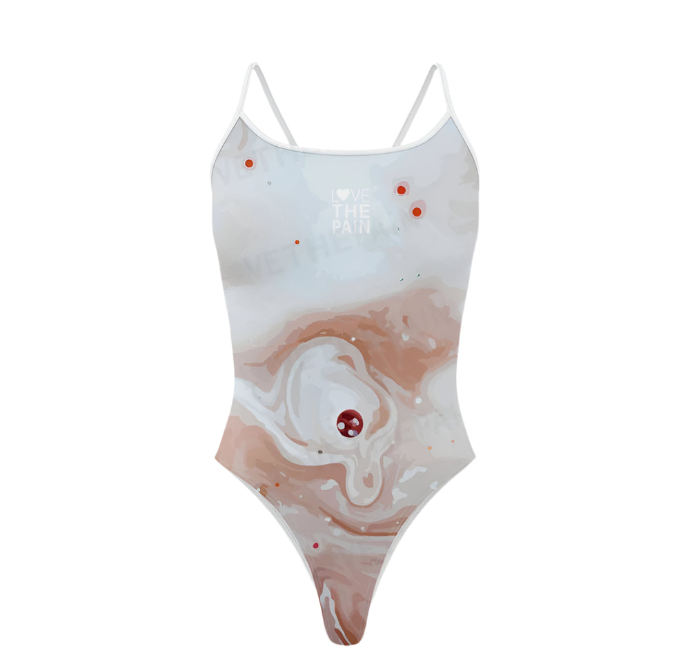Black & White Design Love The Pain Women Swimsuit One-piece Swimwear Functional Training Swimsuit