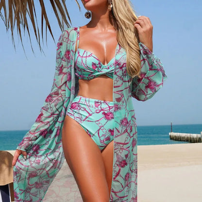 Bikinis Female Swimsuits Women Three-Piece Swimwear Beach Swimming Wear Bathing Suits Brazilian Bikini Set Pool Bather