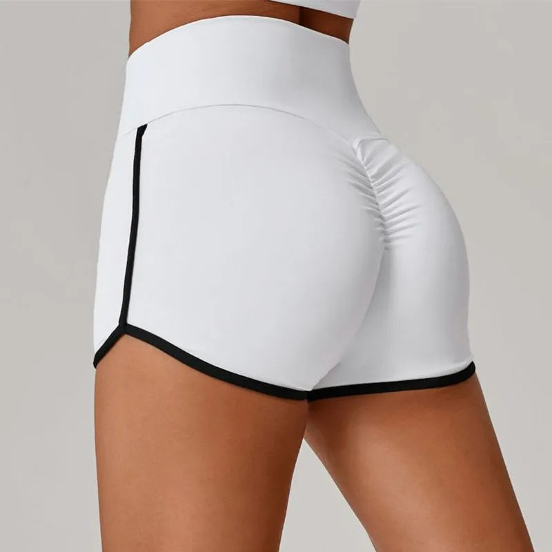 Women's Sports Yoga Shorts High Waist Scrunch Fitness Running Cycling Quick Dry Exercise Female 3 Points Yoga Shorts