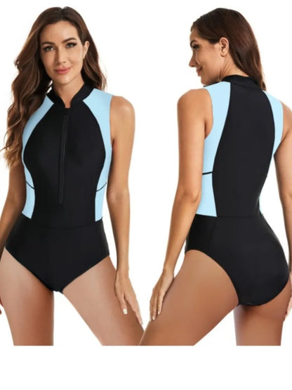 High Waist Swimsuit Women Summer Bathing Suit Bikini Set Sleeveless Swimwear Woman Beach Swimming Suit For Female