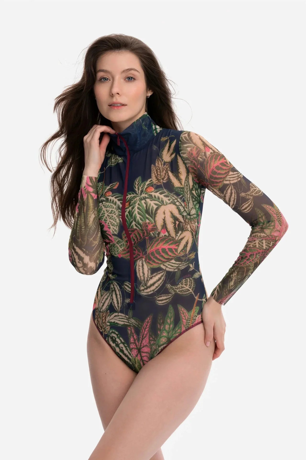 Rash Guard Swimsuit Transparent Printed Transparent Quick Drying  Swimming Suit for Women Bathing Suit One Piece Swimwear Women