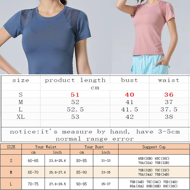 Reflective Printed Yoga Tops Women's Mesh Splicing Crew Neck High Elasticity Breathable Fitness Pilates Exercise Shirts