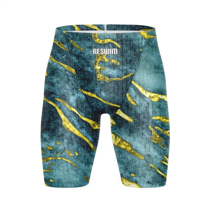 Men's Swim Jammer Swimsuit Racing Shorts Athletic Training Swimwear Swimming Trunks Beach Tights Shorts Lycra Bathing Suit