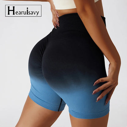 Summer Seamless High Waist Yoga Shorts Butt Lift Cycling Shorts Gym Shorts Women Pants Breathable Tie-dye Sports Leggings Women