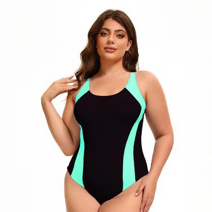 Plus Size Sport Swimsuit - Women's Backless One Piece Swimsuit Bathers Pool beach