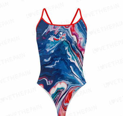 One Piece Swimsuit Women Thin straps Swimsuit Training Swimwear Backless Bathing Suit Beachwear Swim Wear Monokini