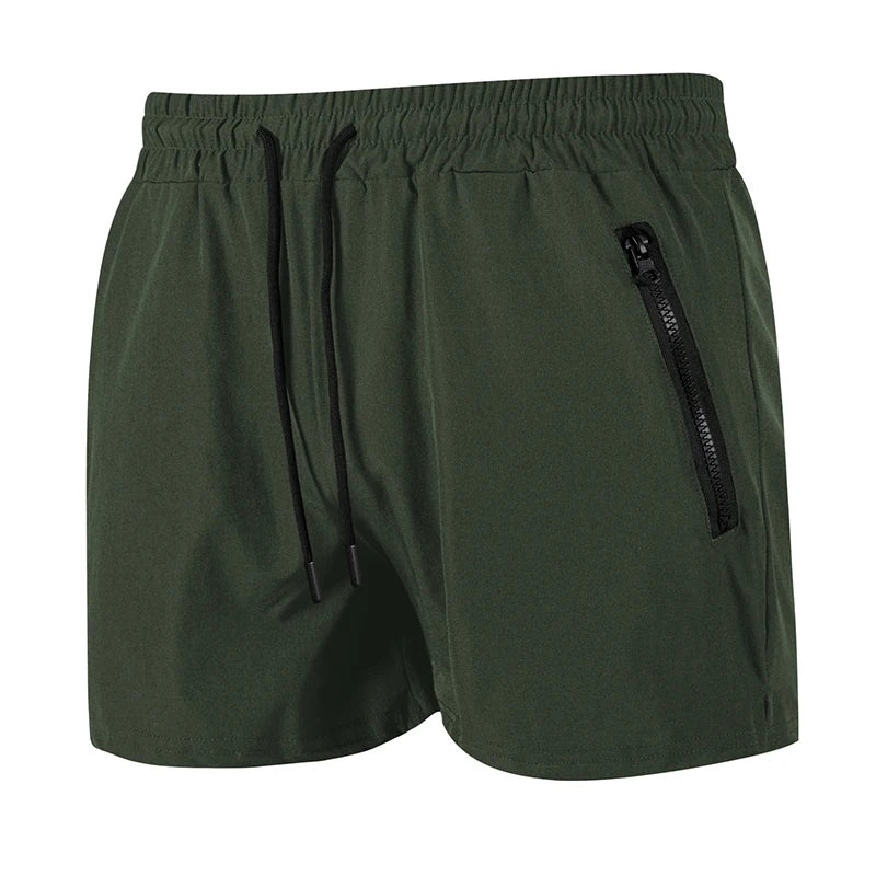 Men's Gym Workout Running Shorts with Zipper Pockets Mesh Liner Summer Sports Athletic Quick Dry Stretchy Shorts Swim Trunks