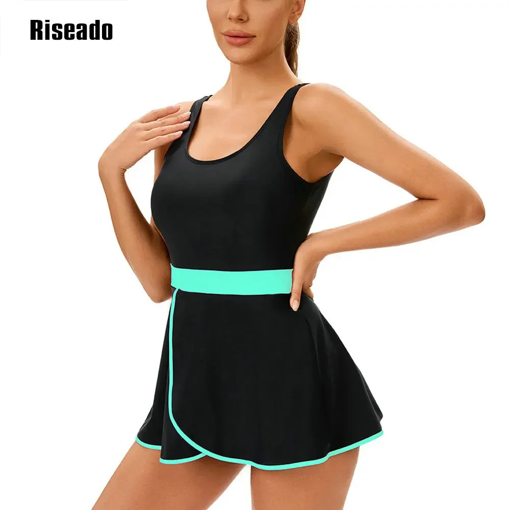 Tankini Swimsuits for Women Two Piece Tummy Control Swim Skirt