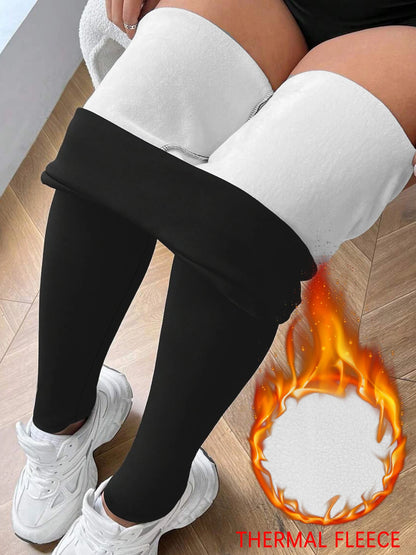 Women's Thick Soft Winter Leggings High Waisted - Fleece Lined Thermal Tummy Control Workout Running Yoga Warm Pants
