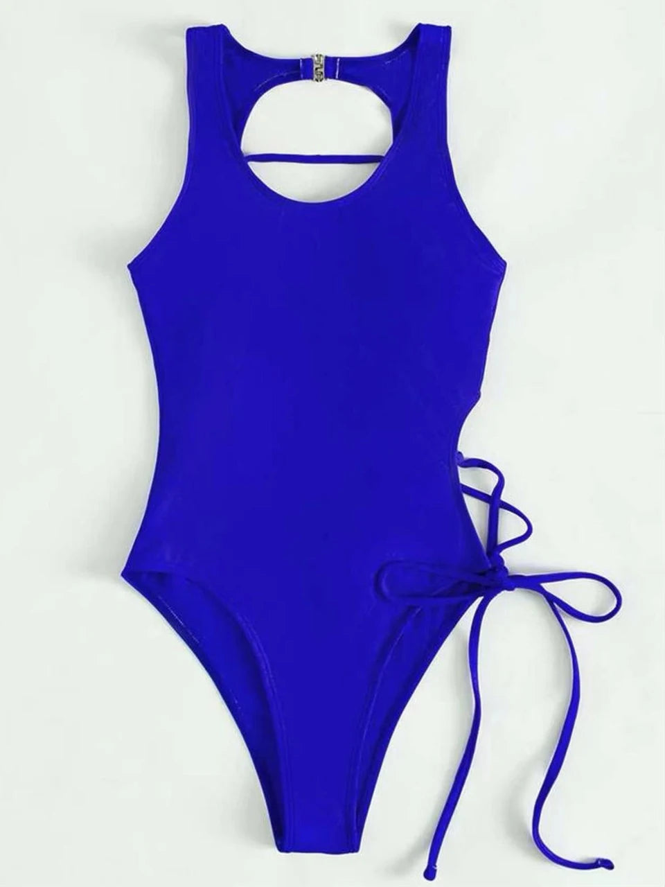 Lace Up Back Swimsuit One Piece Printed Swimwear Women Backless Bathing Swimming Suit Female Padded Beachwear Bodysuit