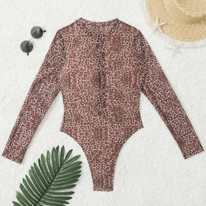 Rash Guard Women's swimsuit jumpsuit for women with zipper sun protection high elasticity suitable for swimming beach and casual use Long Sleeve Bathers
