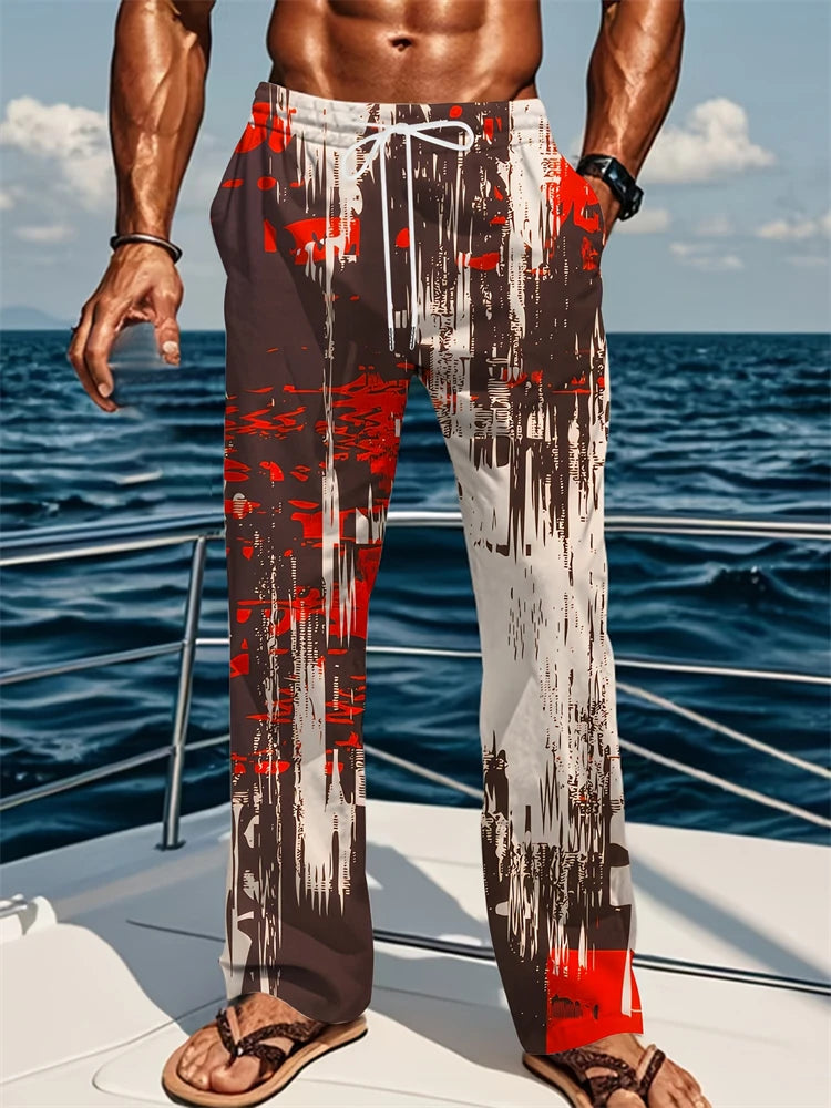 Pants Men's Graffiti Sweatpants 3D Printed Casual Athletic Jogging Pants Y2k Men's Outdoor Beach Breathable Pants