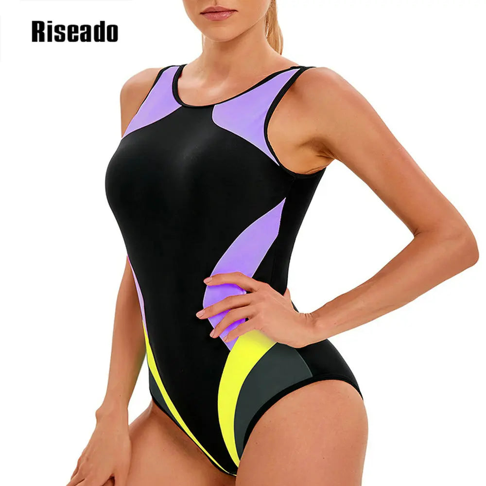 Athletic One Piece Swimsuit  U Back Swimwear for Training, Sports, and Fitness
