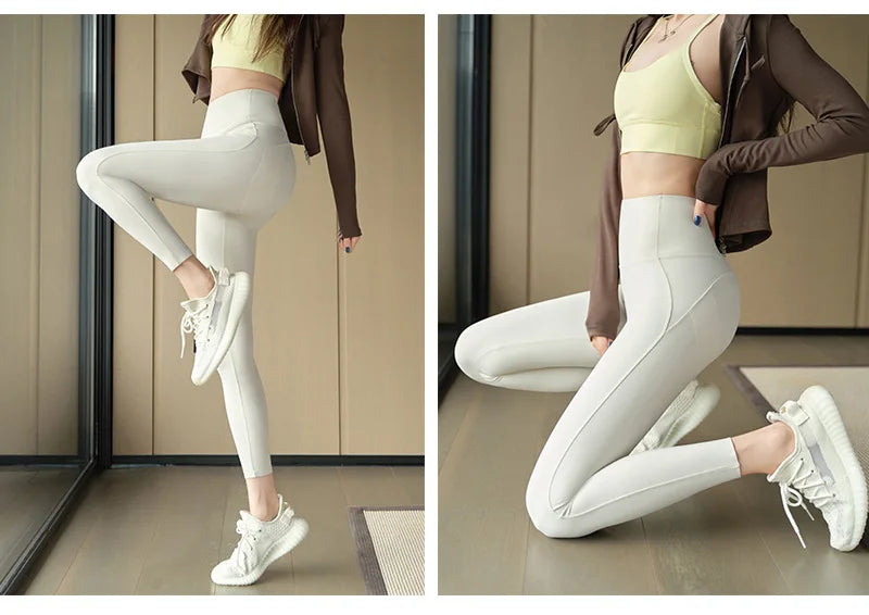 Sharkskin Sport Leggings Women High Waisted Butt Lifter Tight Fitting Fitness Yoga Push Up Leggings