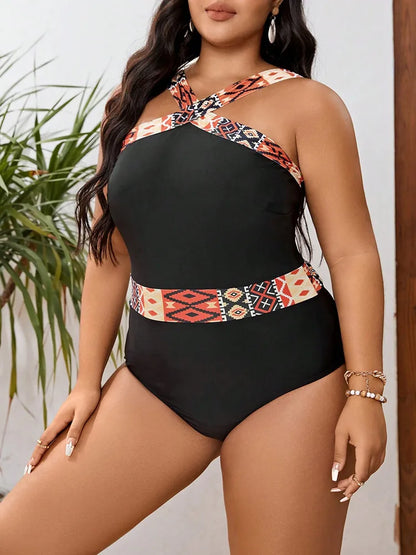 Plus Size Swimsuit Woman One-Piece Bikini High Waist Swimwear Women Bathing Suit Beach Swimming Brazilian Monokini