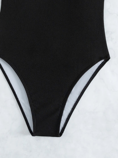 Solid Strapped Swimwear Women 3D Embroidered Wings One Piece Swimsuit Monokini Push UP Summer Bathing Suit