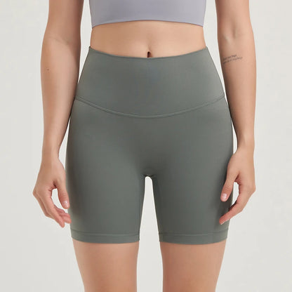 Nylon Women's Shorts Gym Yoga Shorts Leggings High Waist Elastic Tight Breathable No Awkward Lines Women's Cycling Shorts