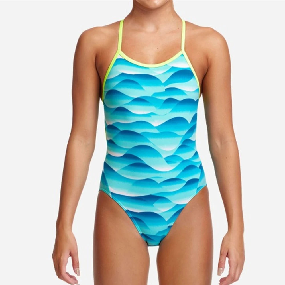 Women Swimsuit Triathlon Back One-piece Suit Swimwear Wear Functional Training Swimsuit Sports Swimming Bathers