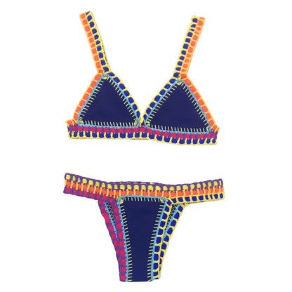 Swimwear  Bikini Bathing Suit Swimsuit Handmade Crochet Bikini Sets Color