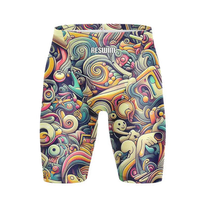 Men's Jammers Racing Swimsuit Swim Trunks Beach Tights Shorts Athletic Training Swimwear Sports Swimming Rash Guards Pants