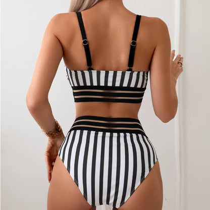 Striped Bikinis Swimsuit Women's Swimwear Push Up Female Beach Swim Wear Bathing Suit Brazilian Bikini Set Pool Bather
