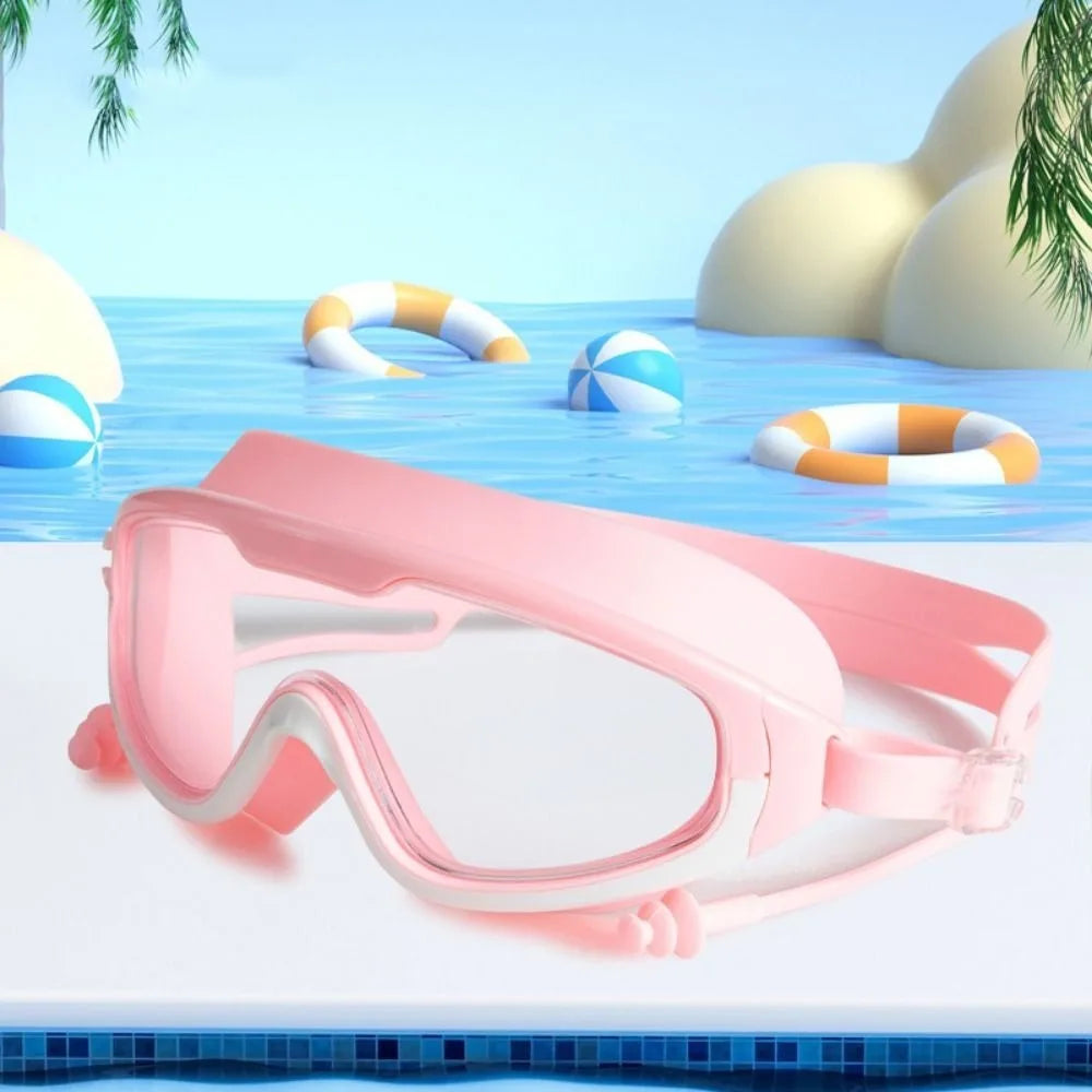Swimming Gear Big Frame Swimming Goggles Anti Fog Wide View Swim Glasses Elastic Soft Swimming Eyewear Swimming Pool