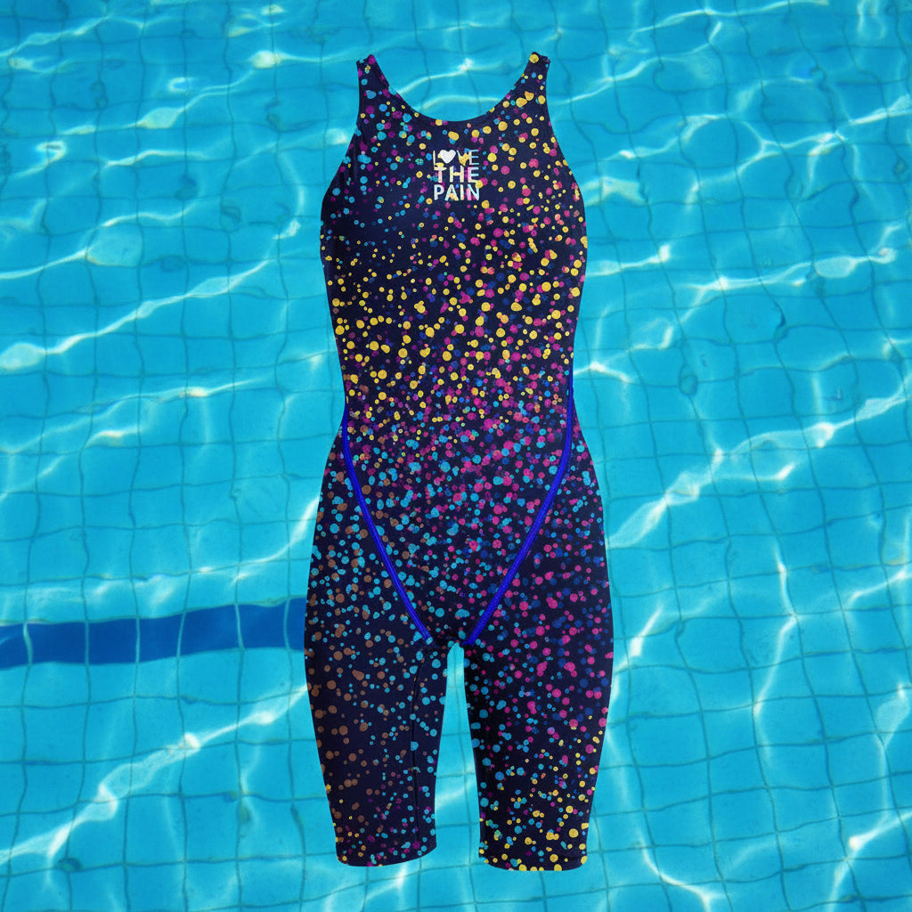 Competition Training Back Tech Suit Swimsuit Neck To Knee Women's Open Back Comfort Straps Swimsuit One-piece Jumpsuit Swimsuit