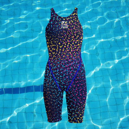 Competition Training Back Tech Suit Swimsuit Neck To Knee Women's Open Back Comfort Straps Swimsuit One-piece Jumpsuit Swimsuit