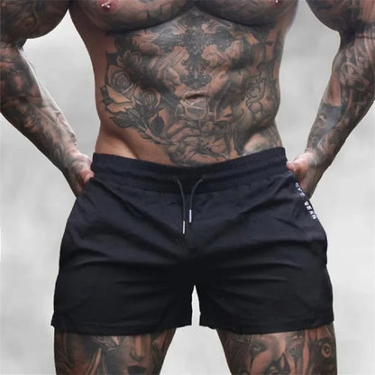 Summer Gym Fitness Men's Shorts Woven sweatpants Thin Fashion Men Marathon Running Shorts Sports Breathable Training Pants