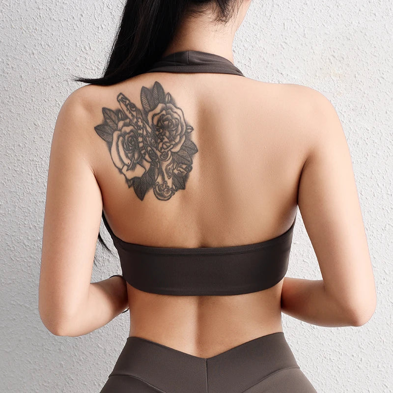 Nylon Bra Gym Sport Yoga Bra For Women Elastic Tight Breathable Chest Pad Removable Top Women Bikini 6 Colors