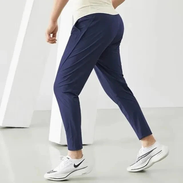 Running Pants Men Sportswear Elastic Jogging Sweatpants Gym Fitness Tight Trousers Quick Dry Thin Tracksuit Training Sport Pants