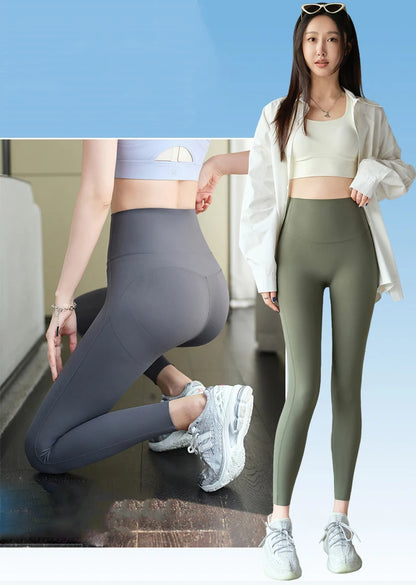 Sharkskin Sport Leggings Women High Waisted Butt Lifter Tight Fitting Fitness Yoga Push Up Leggings