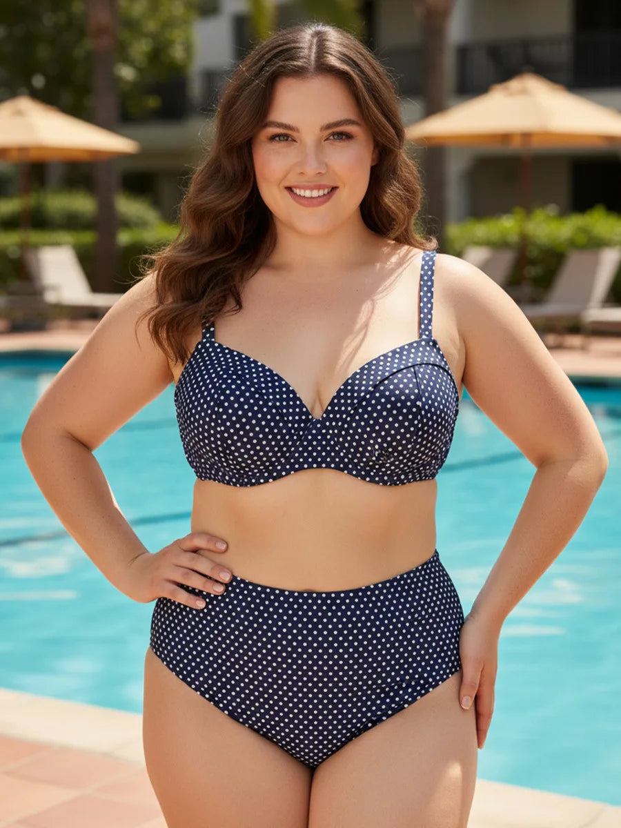 Triangle Bikini Swimwear, Plus Size European American Female Two Piece Swimsuit, Bulk Wholesale