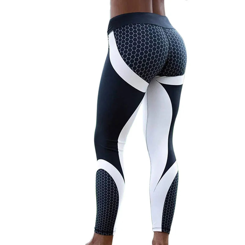 LI-FI Print Yoga Pants Women Unique Fitness Workout Sports Running Leggings Push Up Gym Wear Elastic Slim