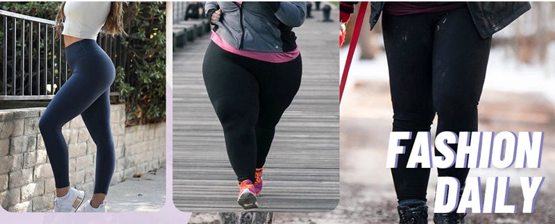 Plus Size Leggings with Pockets for Women High Waisted Tummy Control Soft Stretchy Yoga Pants for Workout Running