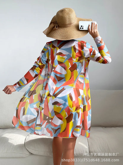 Summer Print Bikinis Swimwear Female Swimsuit Beachwear Push Up Three-Piece Bikini Set Women Swimming Bathing Suit