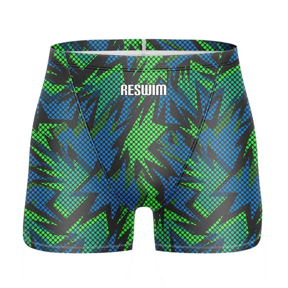 Men's Swim Jammers Swimsuit Surf Trunks Beach Tights Shorts Summer Quick Dry Lycra Surf Swimming Pants Gym Jammer Swimwear