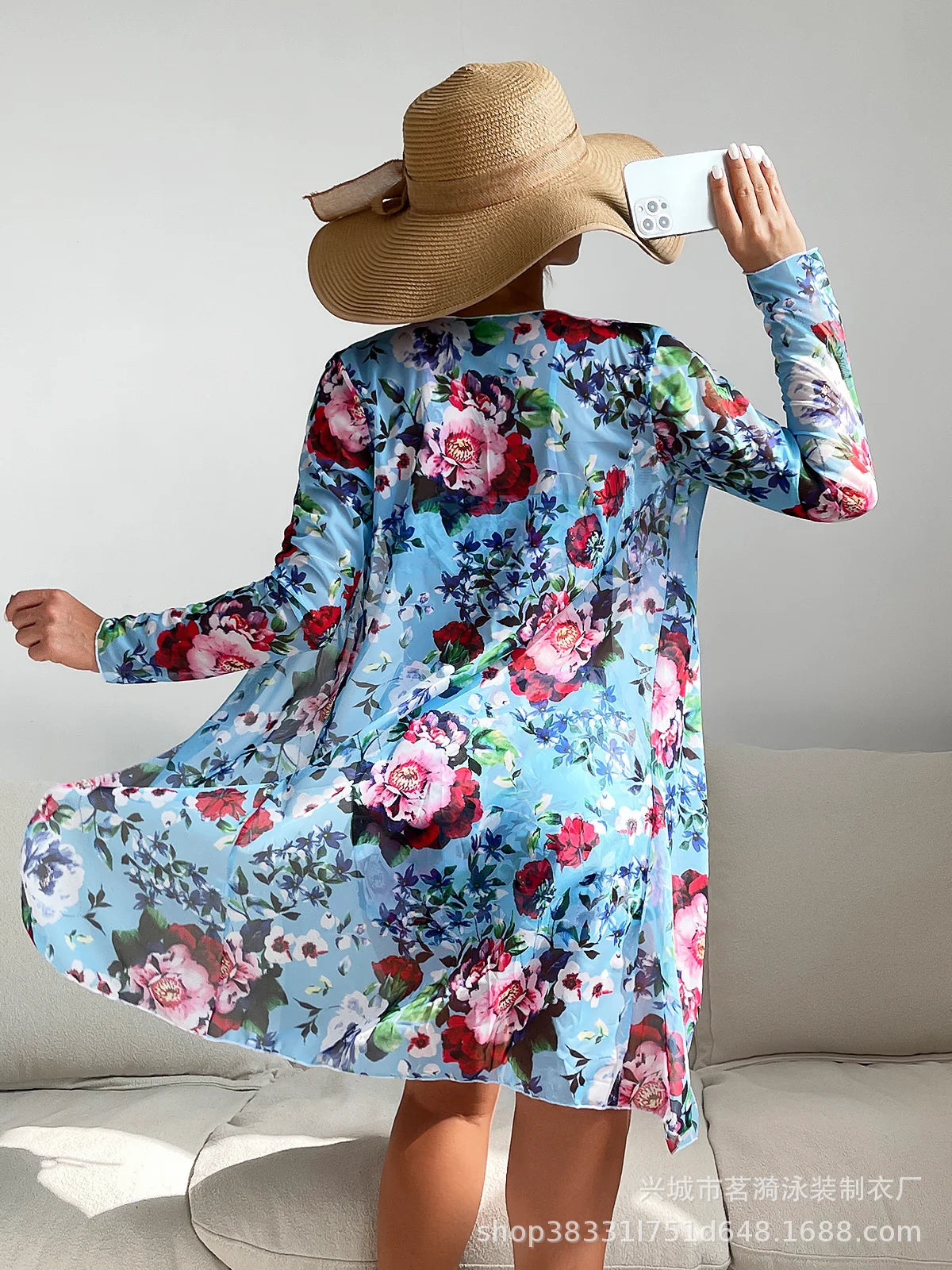 Summer Print Bikinis Swimwear Female Swimsuit Beachwear Push Up Three-Piece Bikini Set Women Swimming Bathing Suit