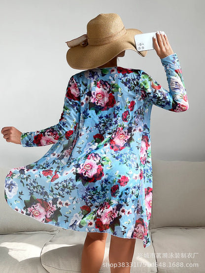 Summer Print Bikinis Swimwear Female Swimsuit Beachwear Push Up Three-Piece Bikini Set Women Swimming Bathing Suit