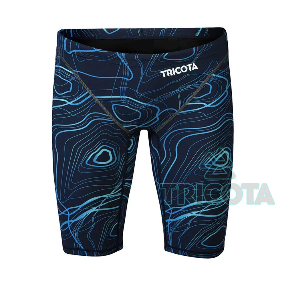 Men's Swim Jammers Swimwear Durable Athletic Training Endurance Swimsuits Beach Tight Surfing Swimming Shorts Trunks Surfing Kit