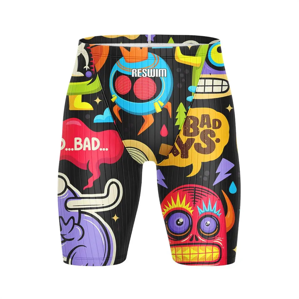Men's Swim Trunks Jammer Surfing Shorts Athletic Competition Training Swimsuit Durable Chlorine Resistant Endurance Beach Trunks