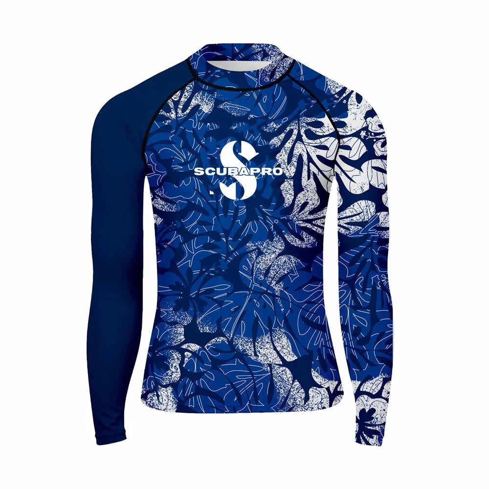 Surfing Clothing Men's Performance Long Sleeve Rash Guard Beach Shirts Swiming Upf 50+ Uv Sun Protection Apparel Rash Guard