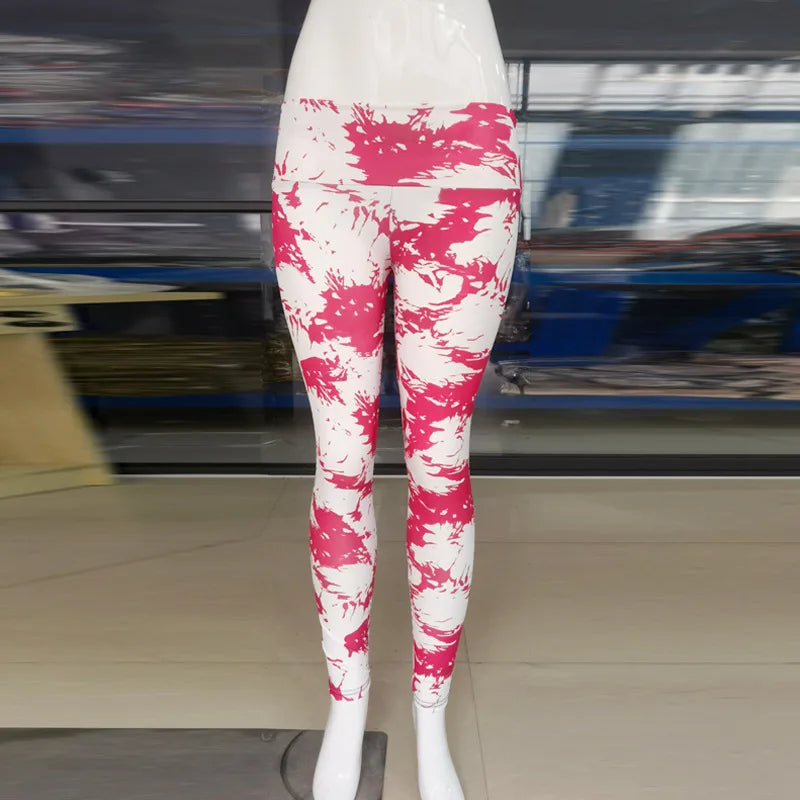 High Waist Bowknot Leggings Butterfly Print Yoga Pants Bandage Tights for Women Push Up Exercise Fitness Workout Legging