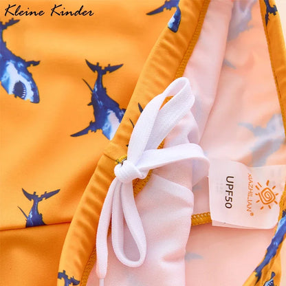 Swimsuit Boy Orange Rash Guard Kids UPF50 UV Protection Beach Clothes Long Sleeve Swimwear Children Swimming Bathing Suit Zipper