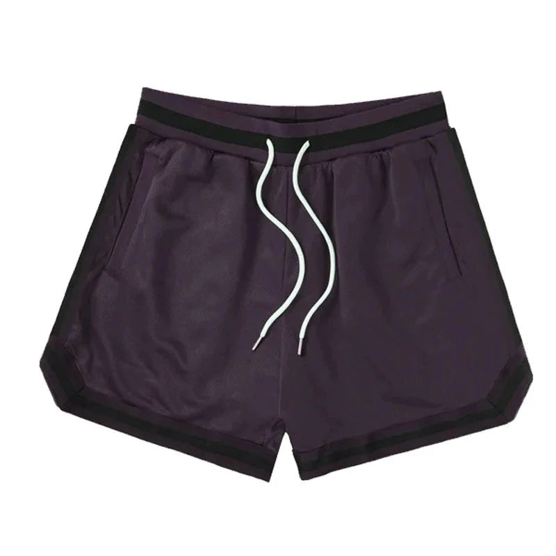 Men's double-decker Sports Shorts Mesh Quick Dry Loose Training Shorts men new Summer Fitness Joggers Casual Breathable Shorts