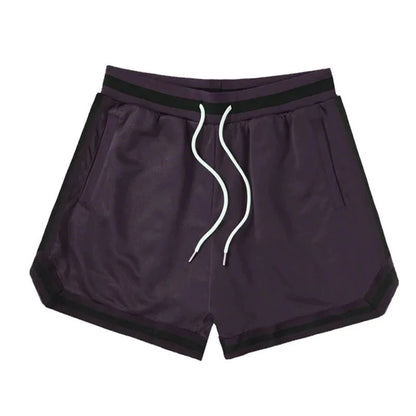 Men's double-decker Sports Shorts Mesh Quick Dry Loose Training Shorts men new Summer Fitness Joggers Casual Breathable Shorts