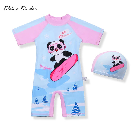 Swimsuit Girl UPF50+ Kids Swimwear for Girls Long Sleeve 1-Piece Children Swimming Bathing Suit Rash Guard Seaside Beach Clothes