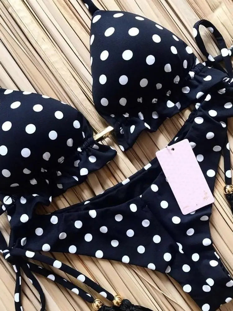 Bikinis Set Women Swimsuit Bandage Two-Piece Swimwear Brazilian Biquínis Beachwear Bathing Suit