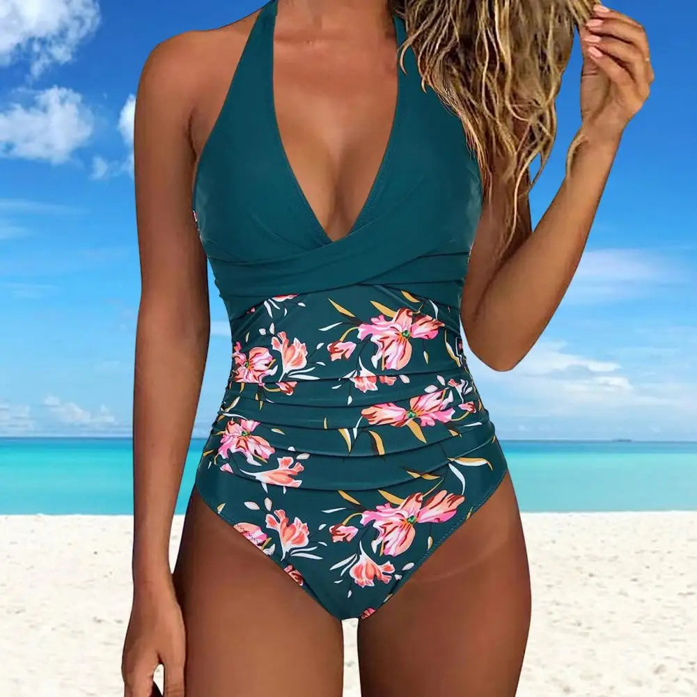 Women Monokini Swimsuit Stylish Women's Halter One-piece Swimsuits