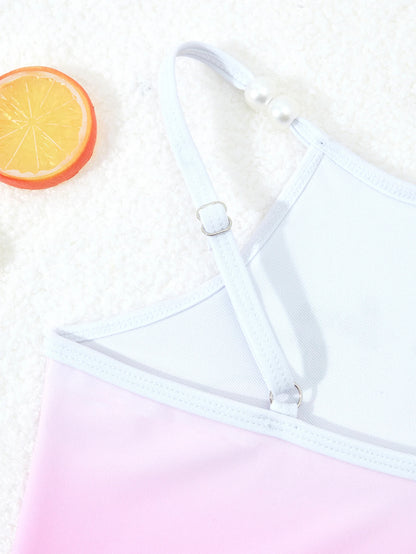 Printed Girls Swimsuit One Piece Kids Strappy Swimwear Children Swimming Bathing Swim Suit Beachwear